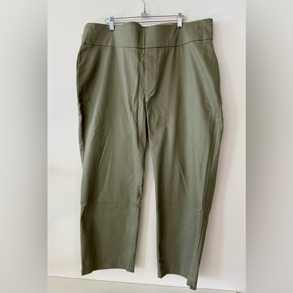 🆕 Chico's Perfect Stretch Pull-on Slim Ankle Pants in Fatigue *NWT* $75